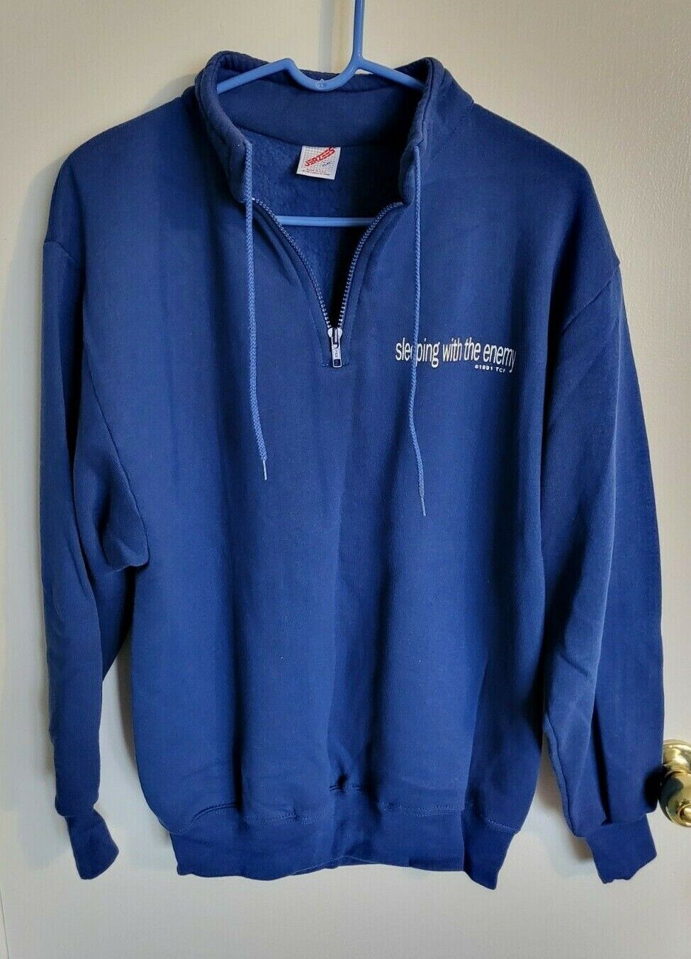 Vintage 1991 Sleeping With The Enemy Blue Movie Film Promo Pullover Jerzees L