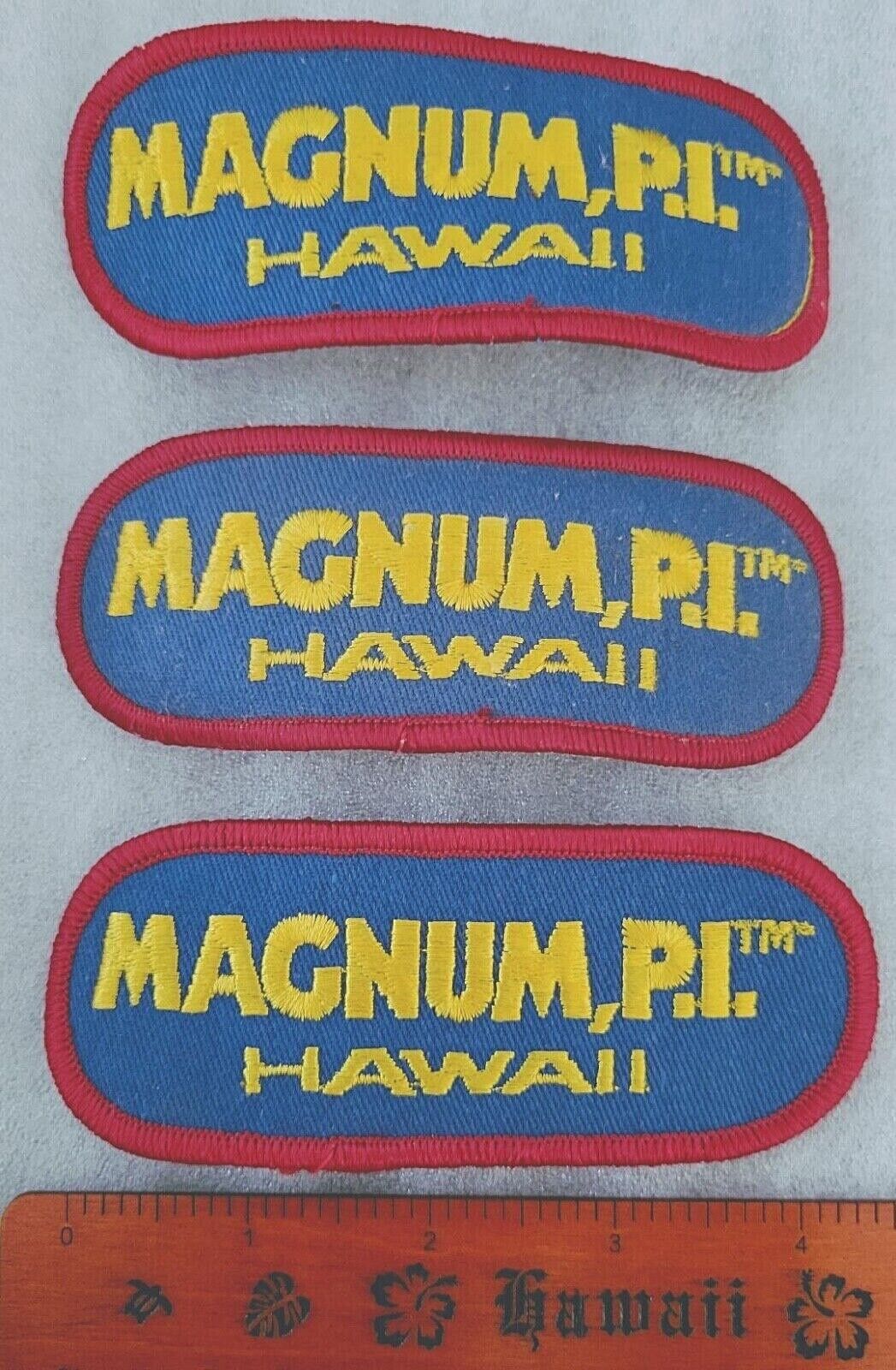 3 Vintage Magnum P.i. Hawaii Cloth Patch Lot 80s Tv Show Pi
