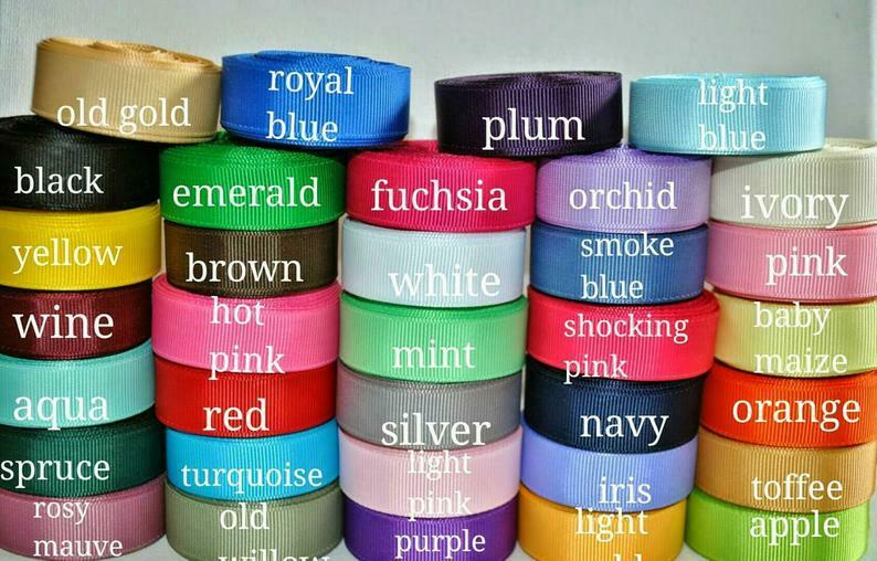 5/8" Wholesale Grosgrain Ribbon - 5/8" Grosgrain Ribbon-5 Yards You Pick Color