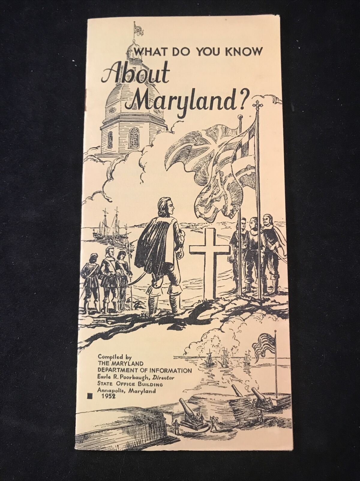 1952 What Do You Know About Maryland ?  Vintage Tourist Pamphlet
