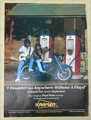 1988 Kramer Print Ad - Eddie Van Halen -"i Wouldn't Go Anywhere Without A Floyd"