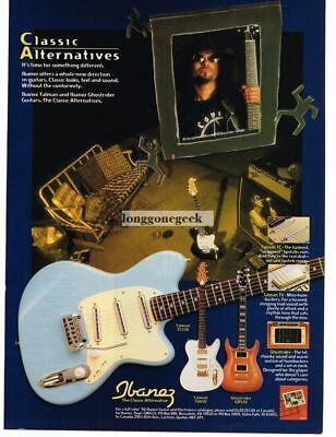 1994 Ibanez Electric Guitar Al Jourgensen Minstry Vintage Print Ad