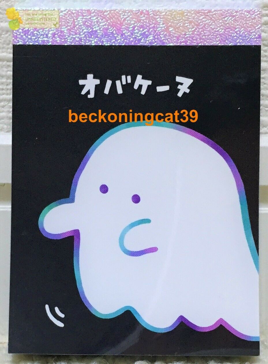 Crux Lovely Cute Happy Halloween Ghost Mini Memo Pad 80 Party Gift Made In Japan