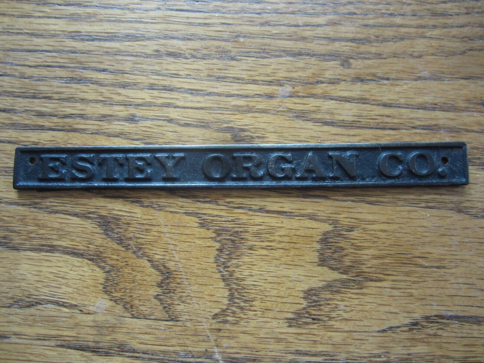 Cast Iron Estey Organ Co Advertising Sign Victorian Makers Plate Metal Plaque