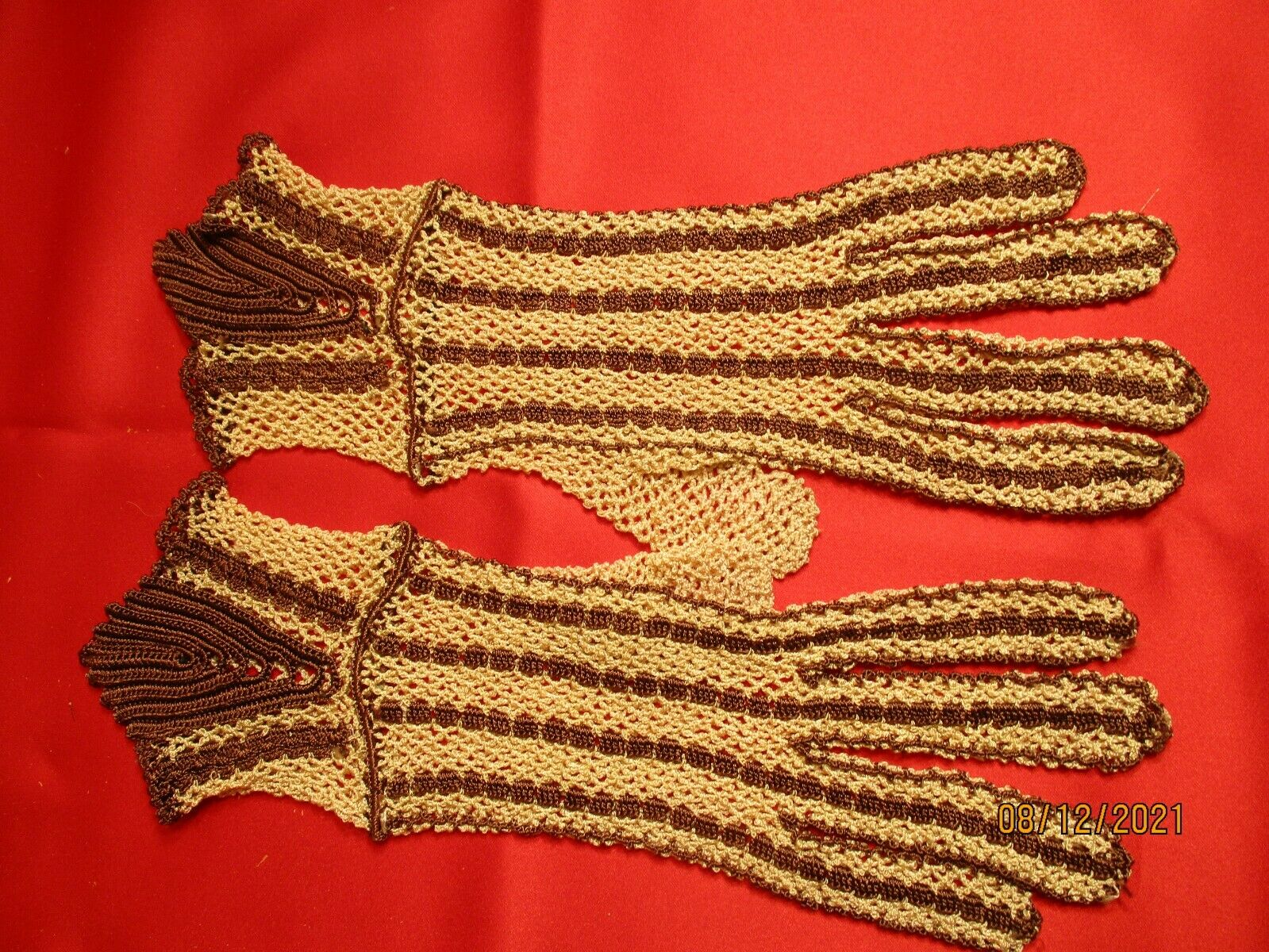 Antique Crocheted Gloves For Women 1920's 30's Beautiful
