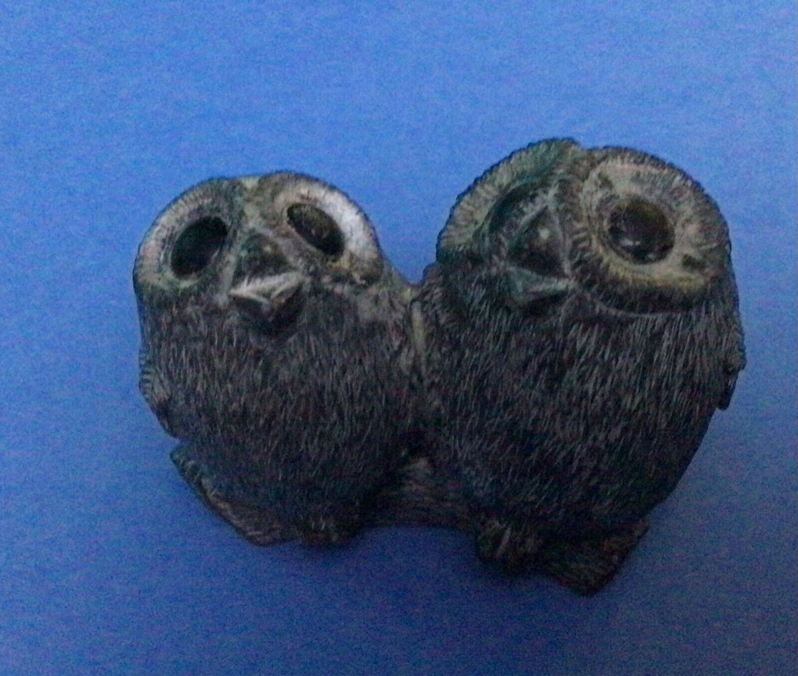 Wolf Originals Two Baby Owls Art Sculpture Figurine Paperweight