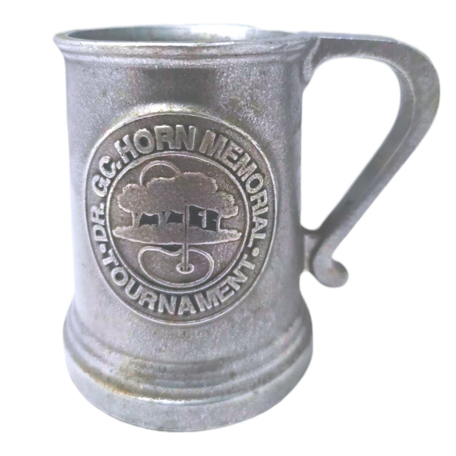 Dr. G.c. Horn Memorial Tournament Pewter Silver Metal Stein Mug  Souvenir Vintag