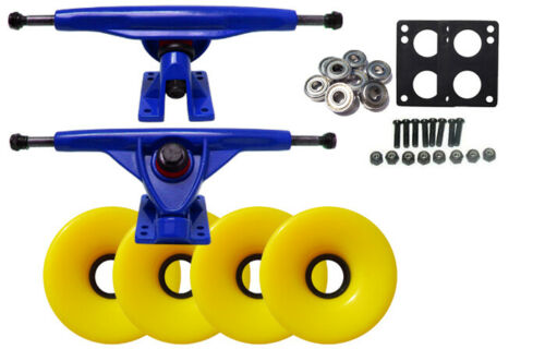Longboard Skateboard Yellow Wheels 181mm Trucks Combo Blue/yellow
