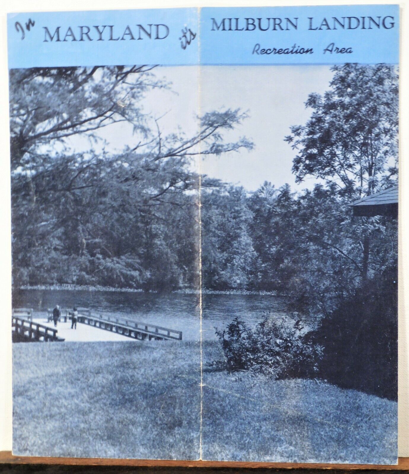 1964 Milburn Landing Recreational Area Pocomoke City Maryland Brochure Map B