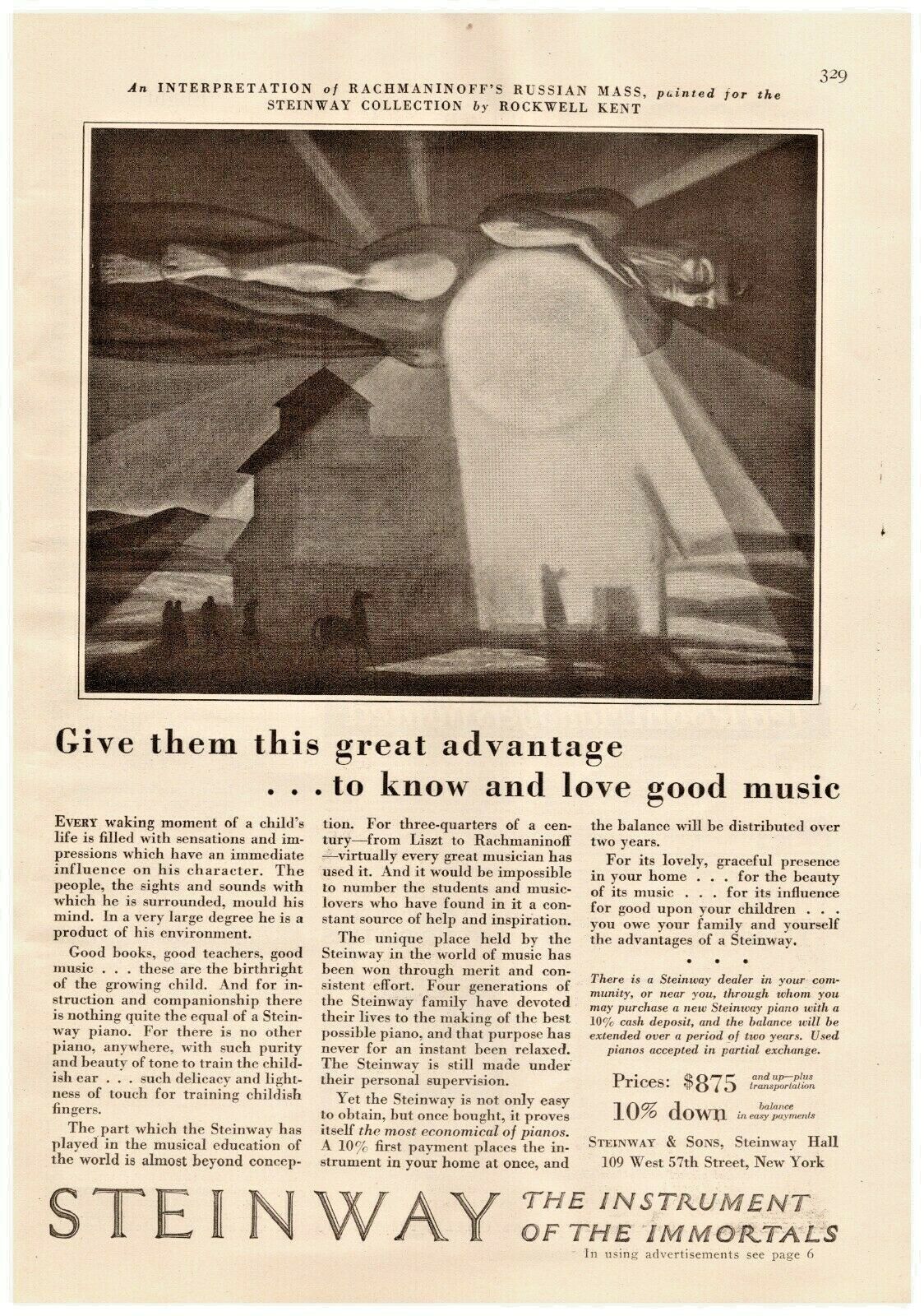 1928 Steinway Piano Vintage Print Ad Give Them This Great Advantage Love Music